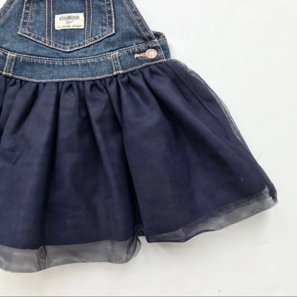 Oshkosh navy tutu vestbak dress jumper EUC 18m